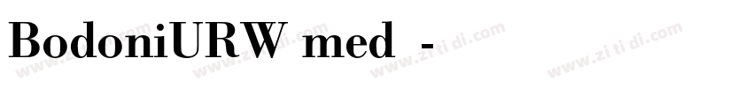 BodoniURW med字体字体转换